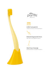 Promis BoxSarı Diş Fırçası + Antibakteriyel Stand – 6750 Yumuşak Kıl, Biyoplastik Sap